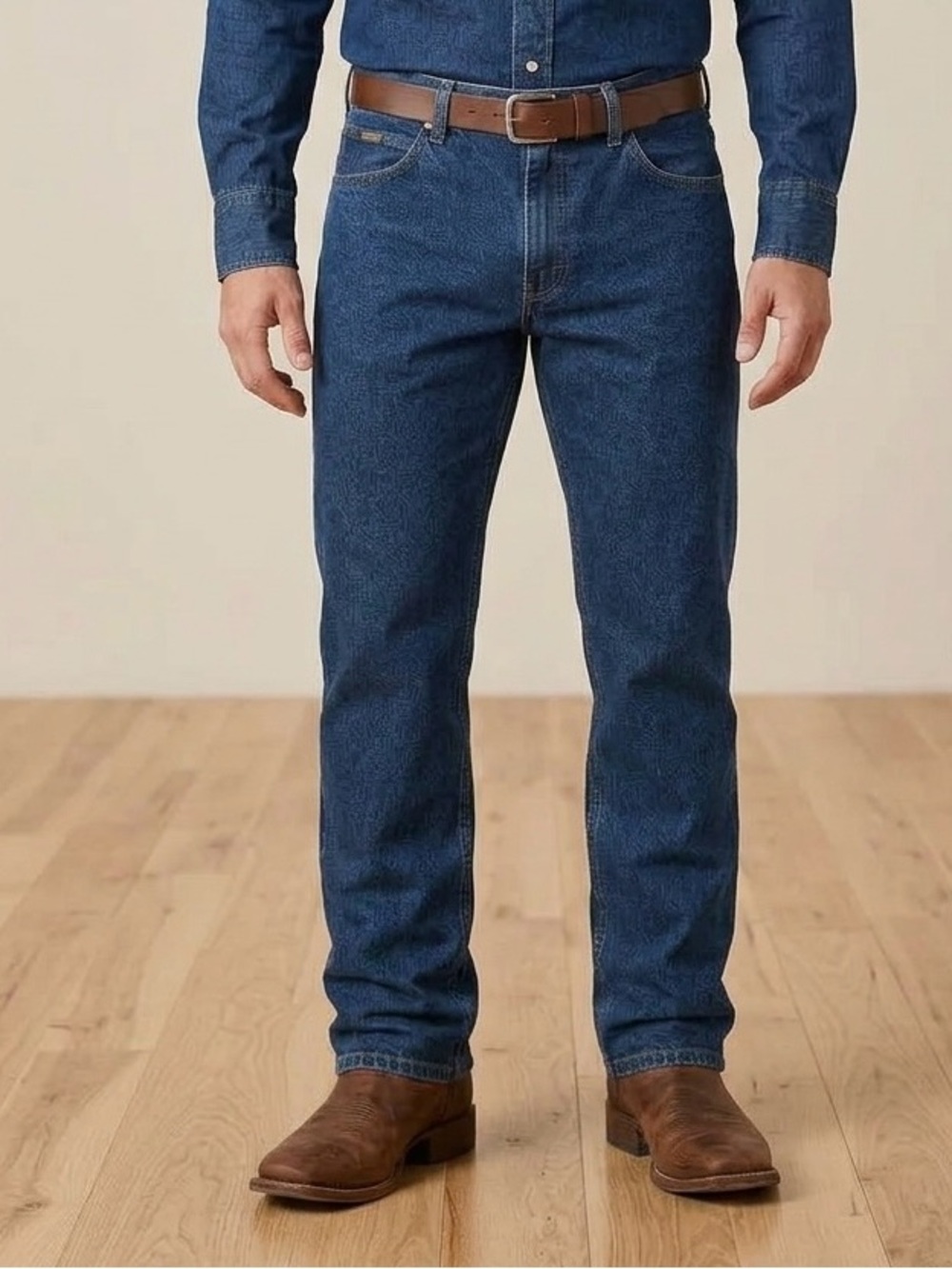 Wrangler Five Star Premium Regular Fit Jeans 34x29 Dark Stonewash 100% Cotton